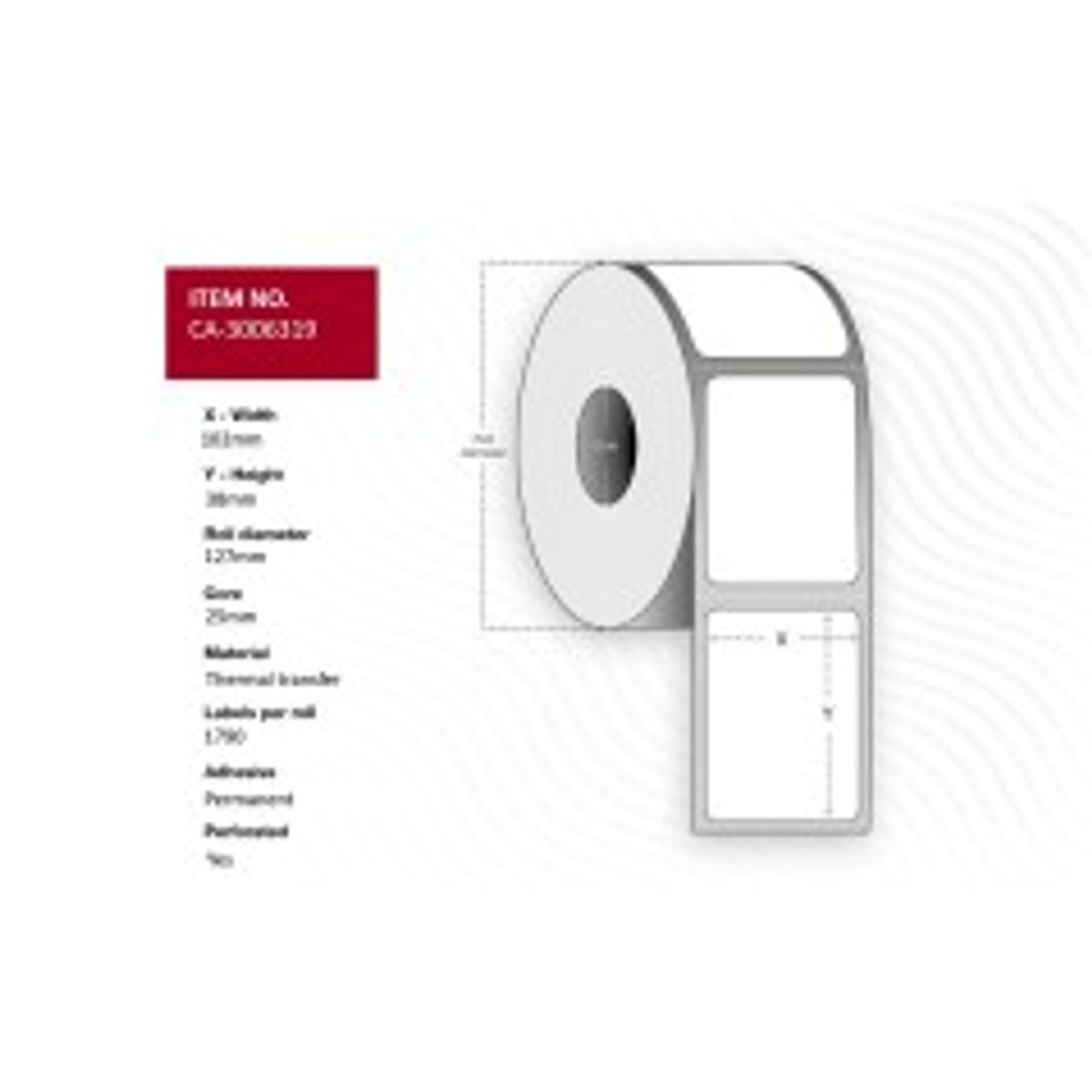 Capture Label 102 x 38mm, Core 25mm,