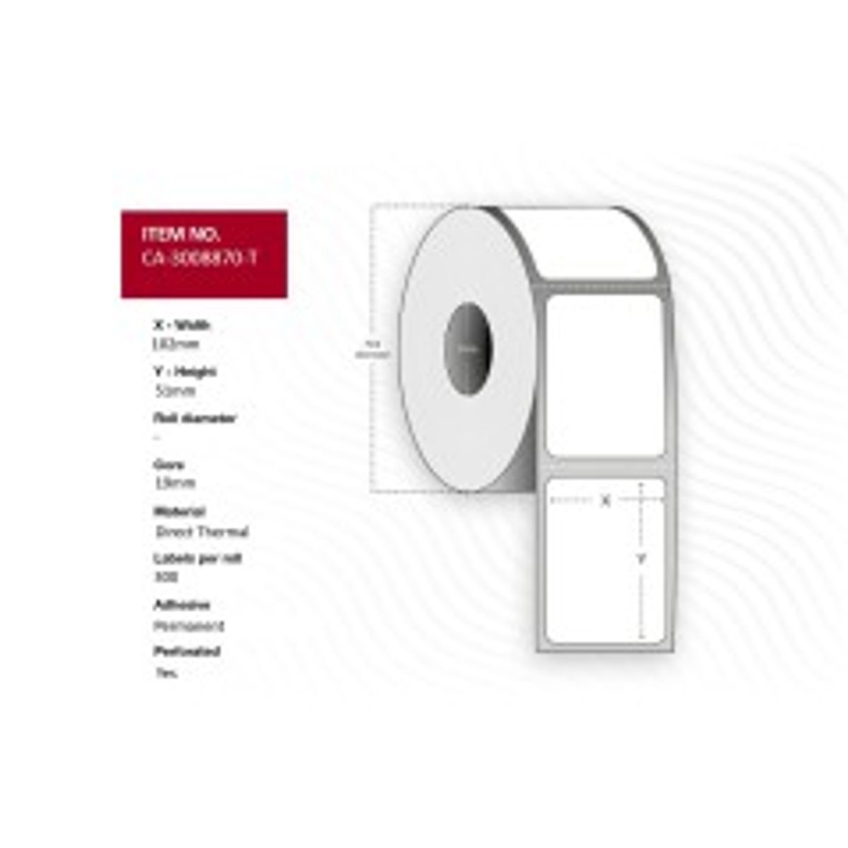 Capture Label 102 x 51mm, Core 19mm,