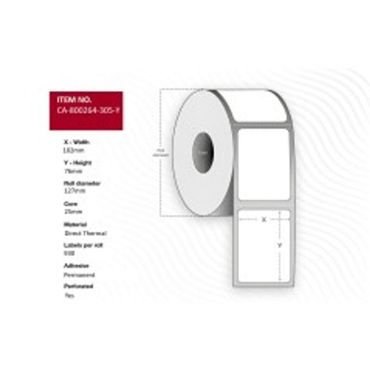 Capture Label 102 x 76mm, Core 25mm,