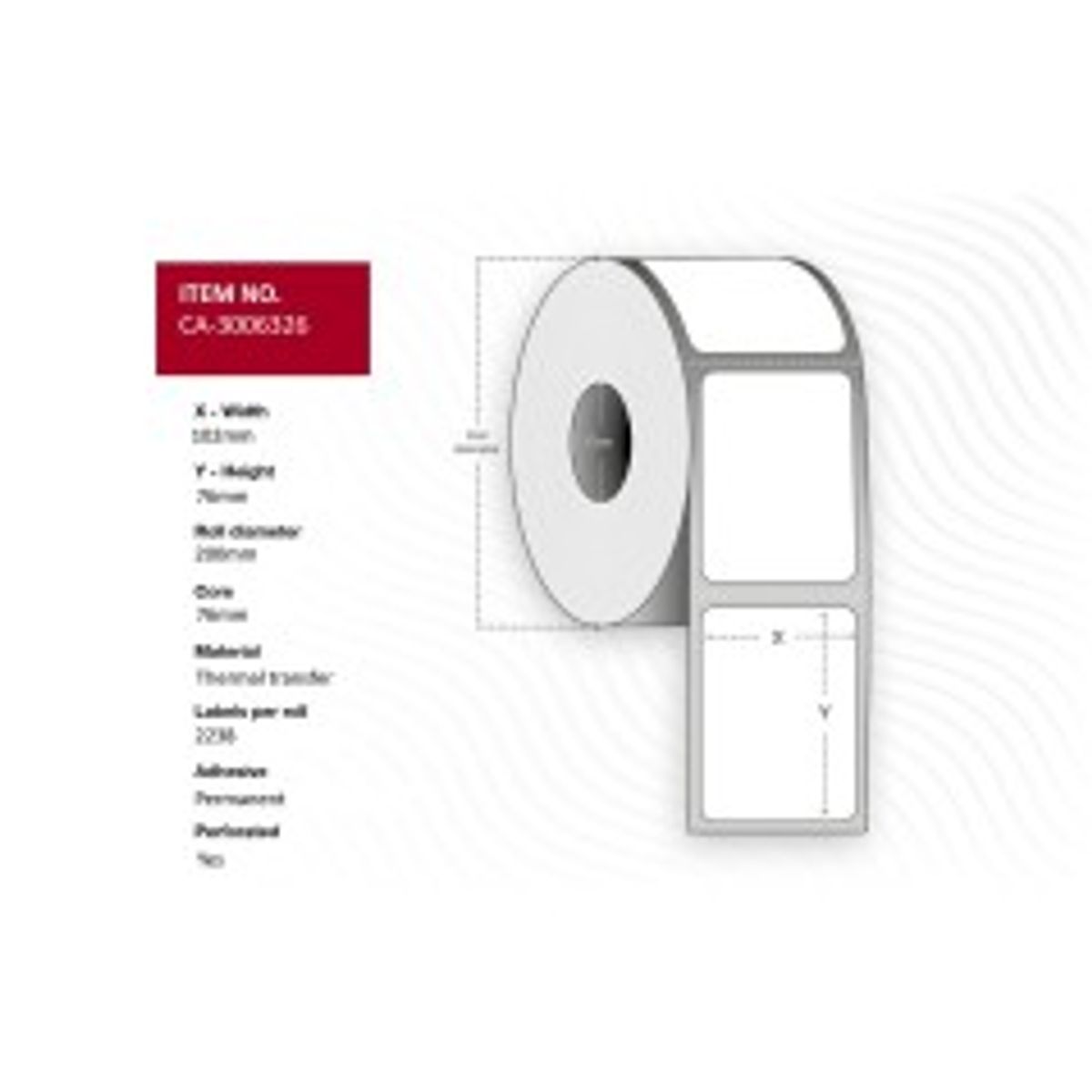 Capture Label 102 x 76mm, Core 76mm,