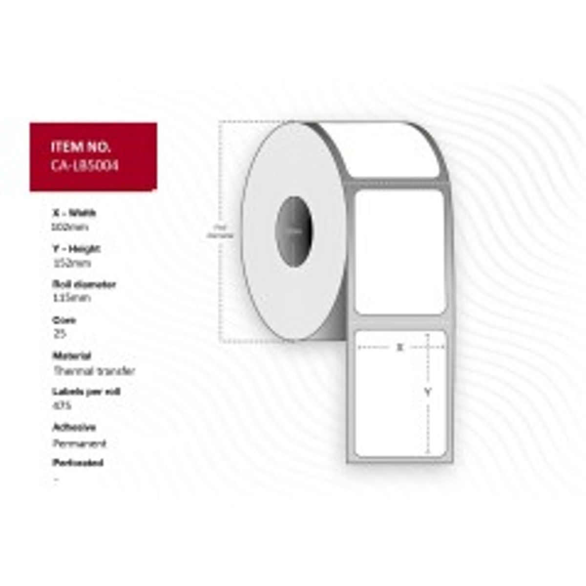 Capture Label 102x152, Core 25,