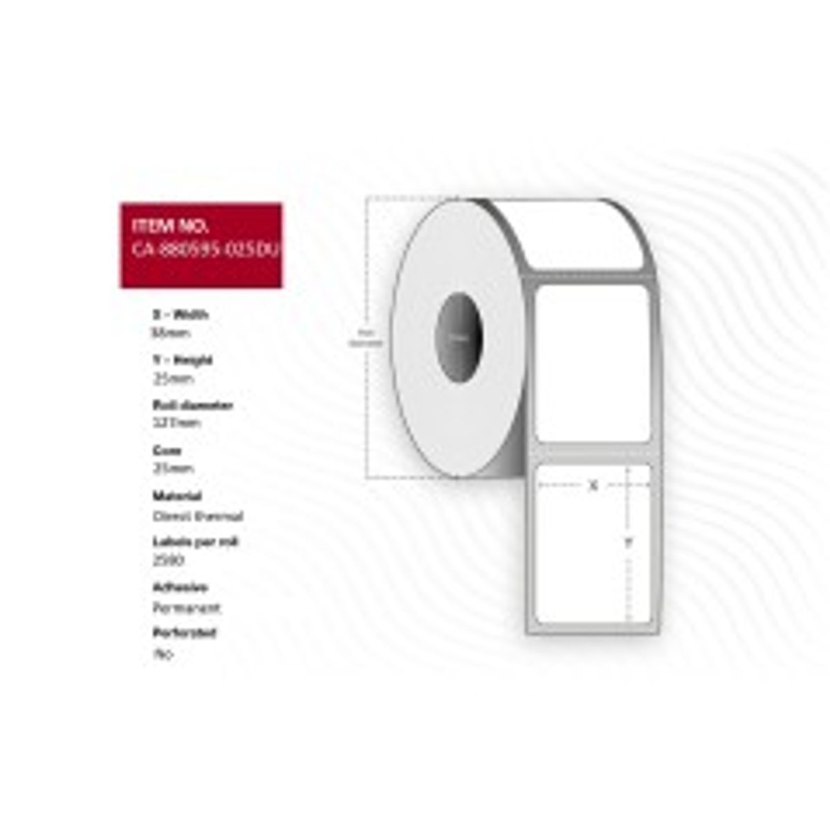 Capture Label 38 x 25mm, Core 25mm,