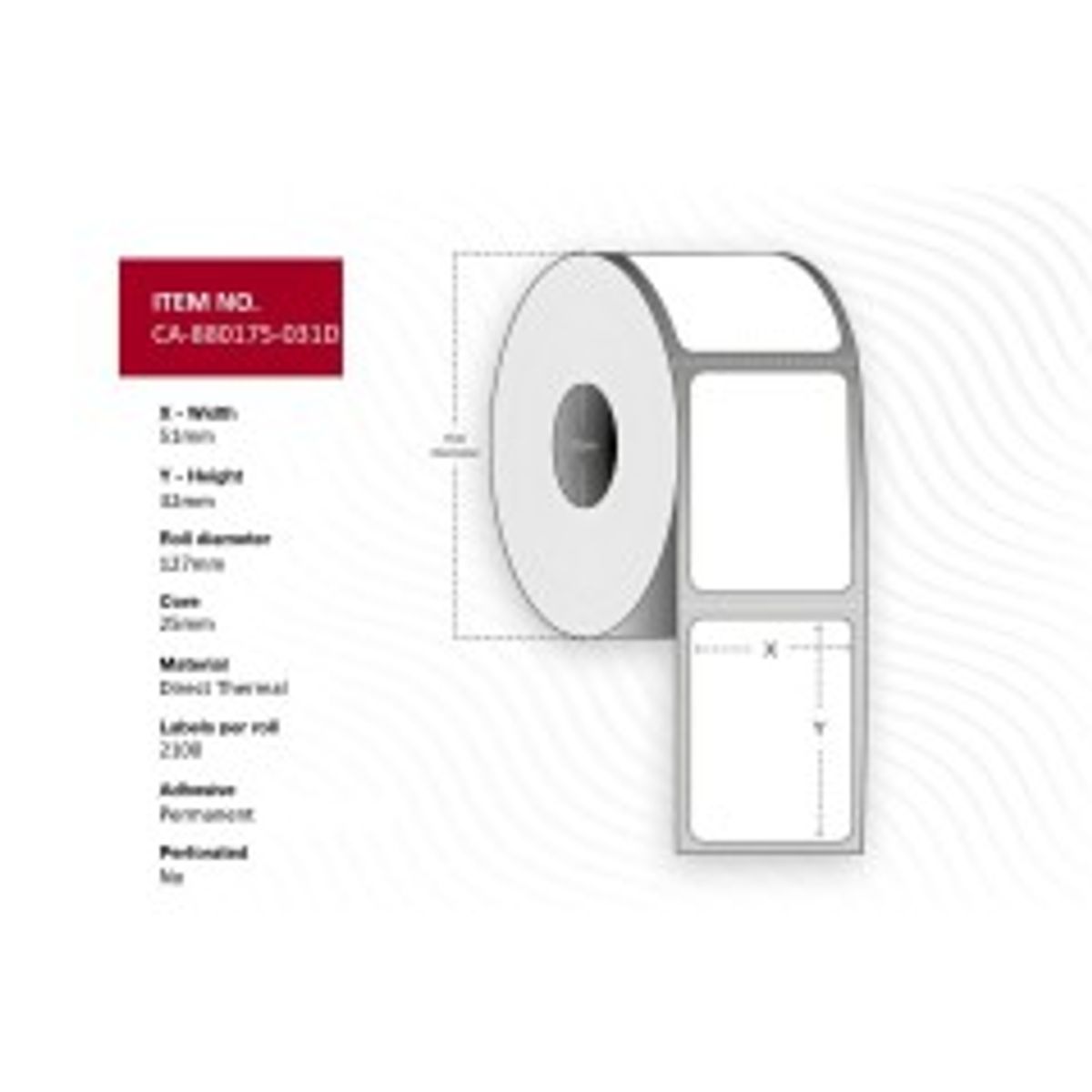 Capture Label 51 x 32mm, Core 25mm,