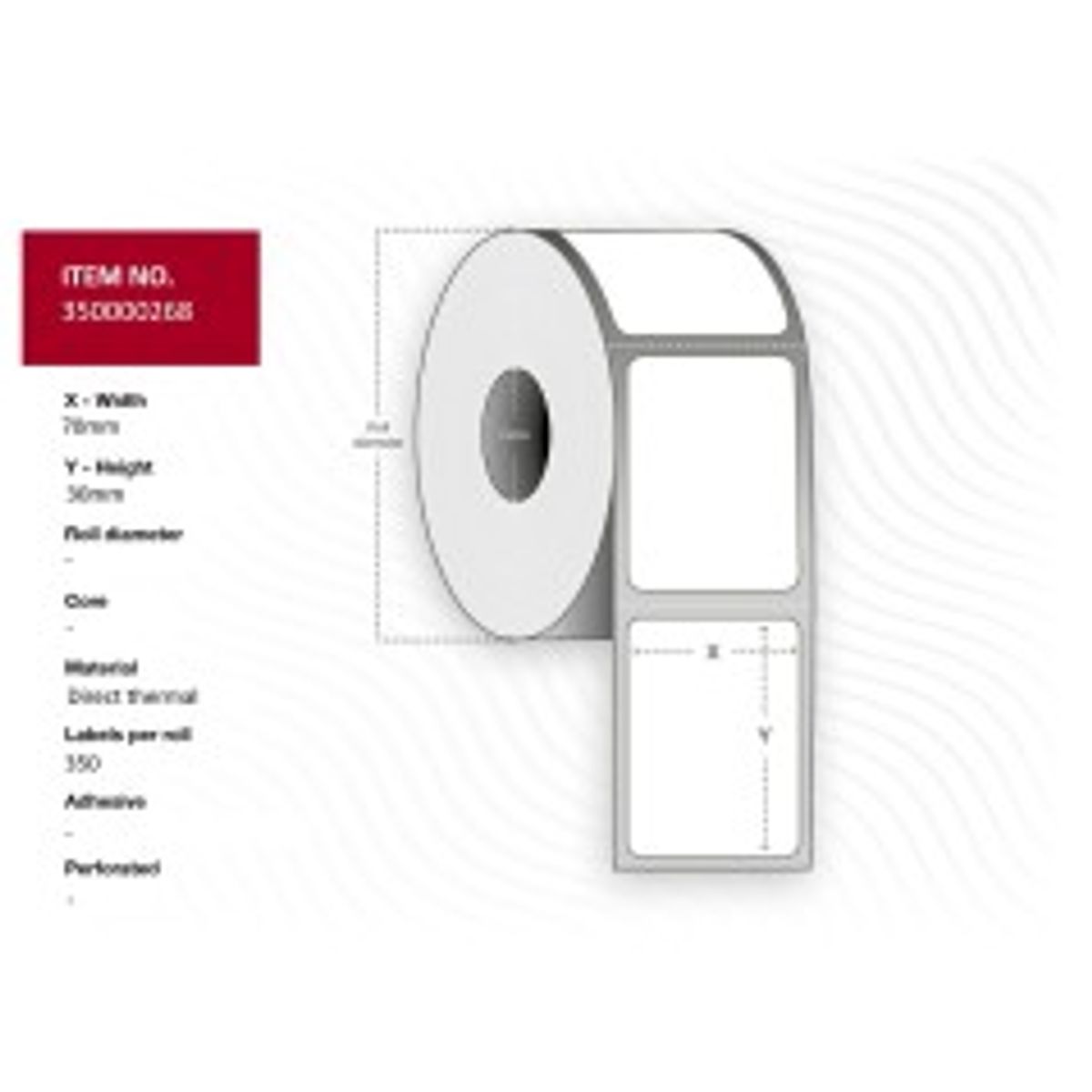 Capture Label 70x30 - Core 25. White.