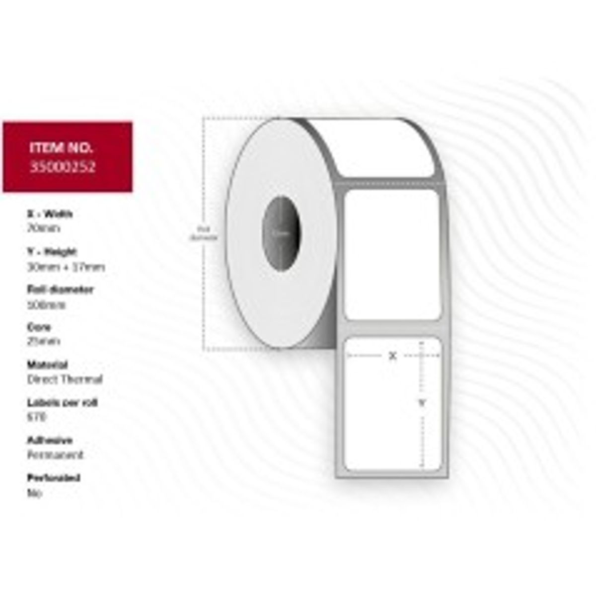 Capture Label 70x30x17 - Core 25.