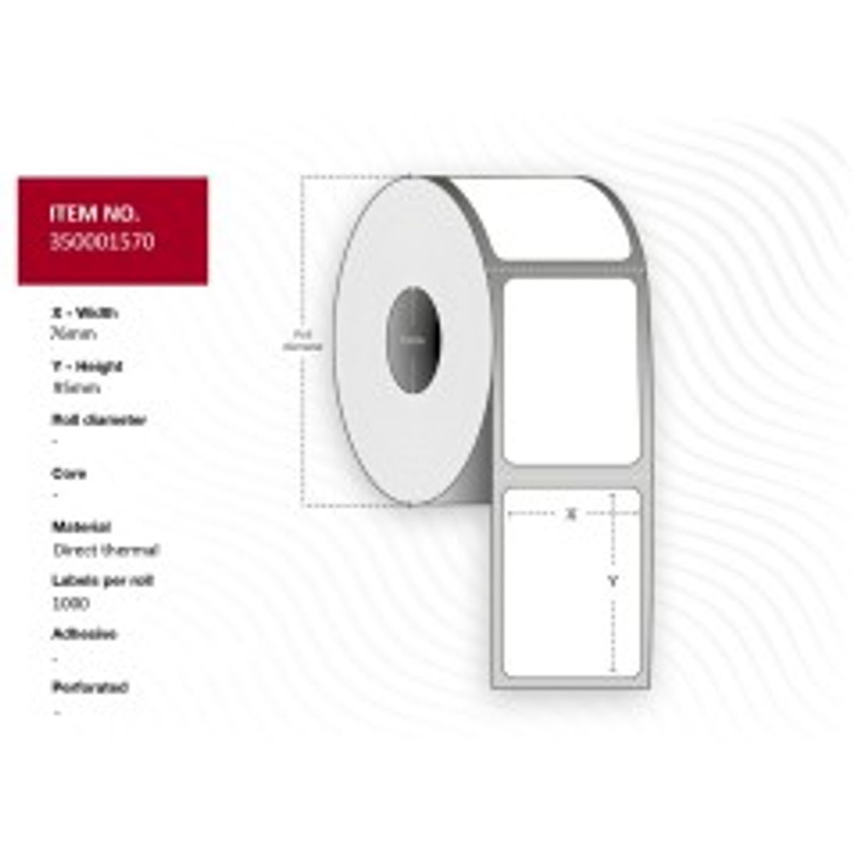 Capture Label 76x95 - Core 25. White.