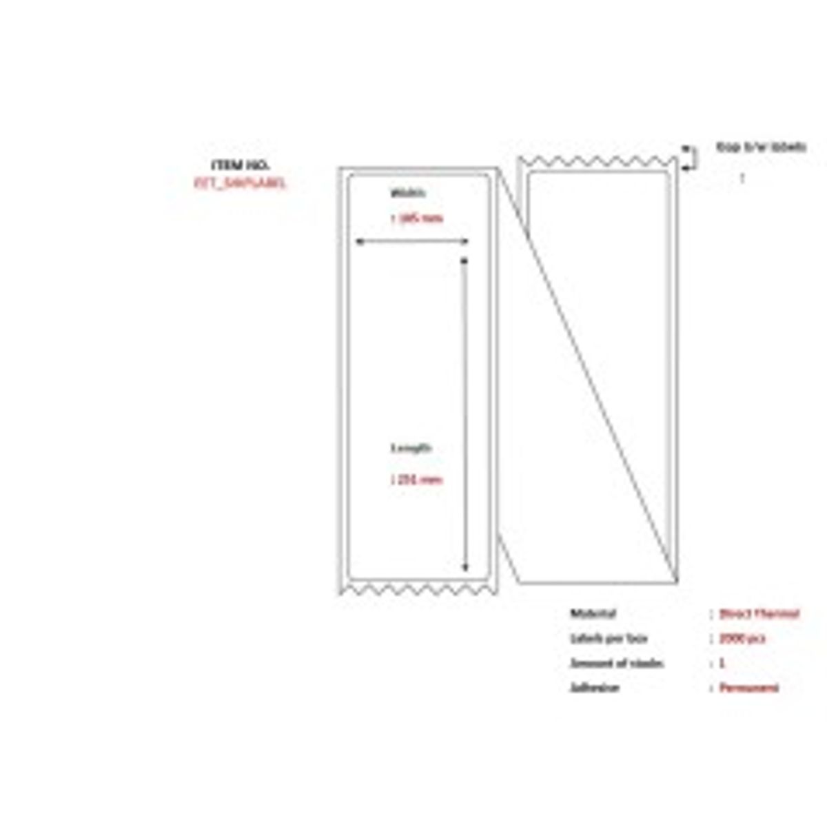 Capture Post label 105 x 251mm