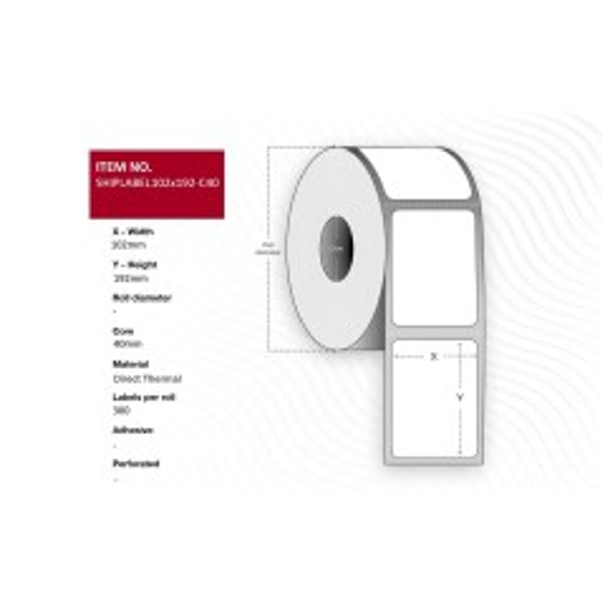 Capture Ship-label 102 x 192mm, Core