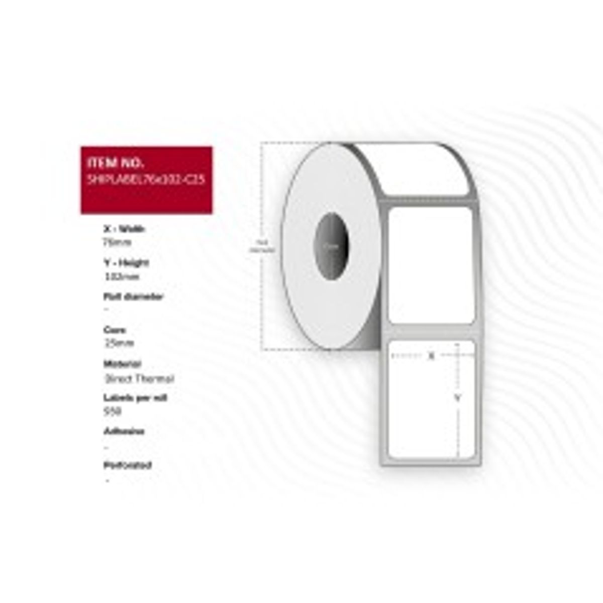 Capture Ship-label 76 x 102mm, Core