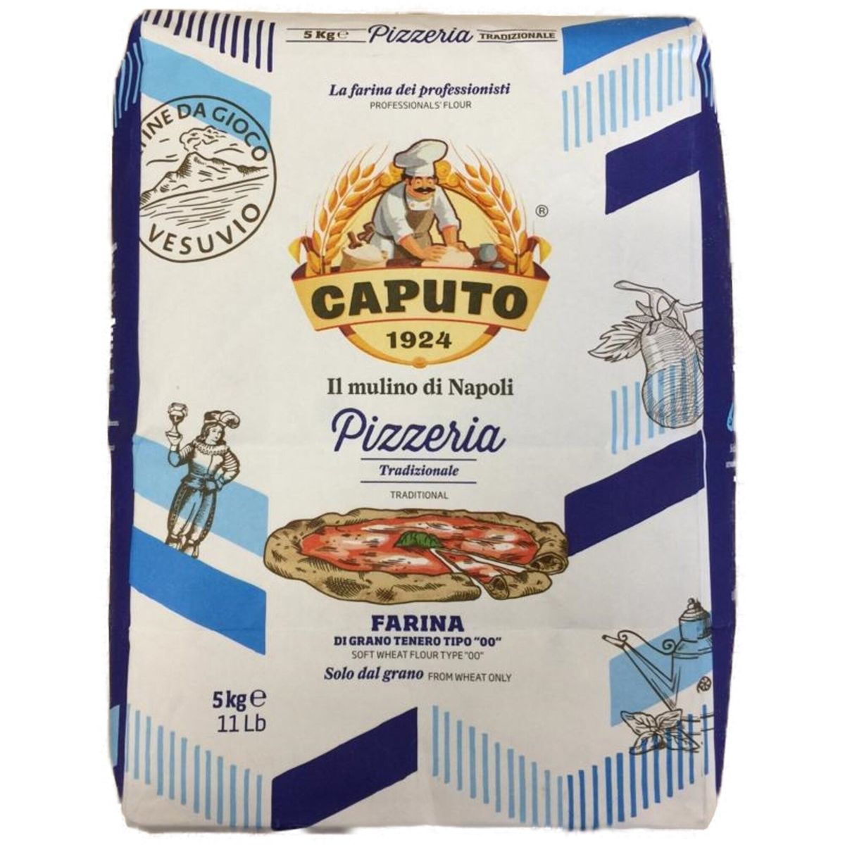 Caputo Blå - Pizzamel Tipo 00, 5 kg