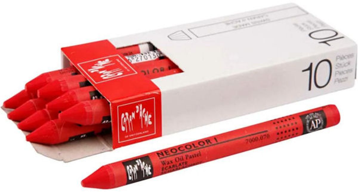 Caran d'ache genéve neocolor 1 scarlet 10 stk.