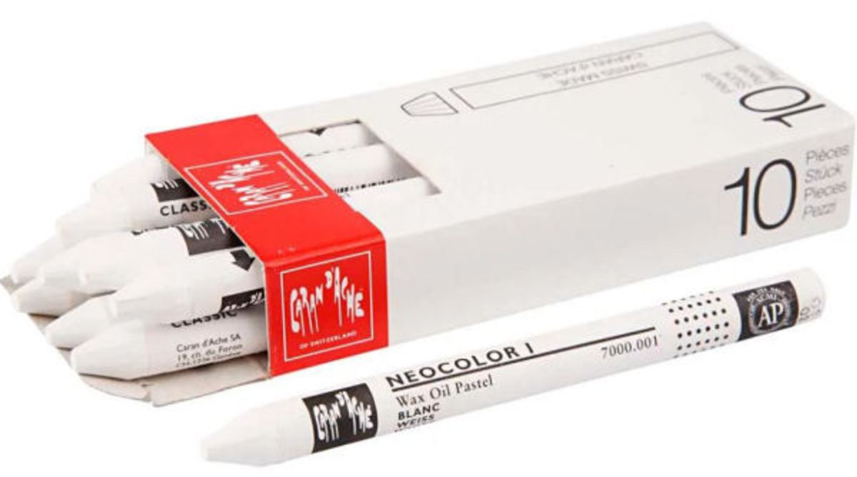 Caran d'ache genéve neocolor 1 white 10 stk.