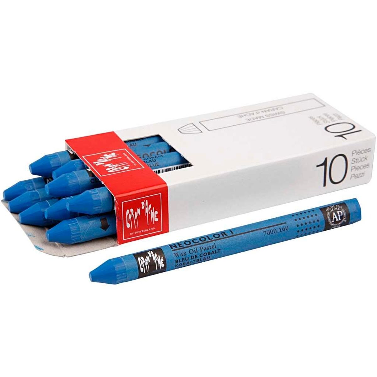 Caran d'Ache Neocolor 1 - Cobalt Blue 160, 10 stk.