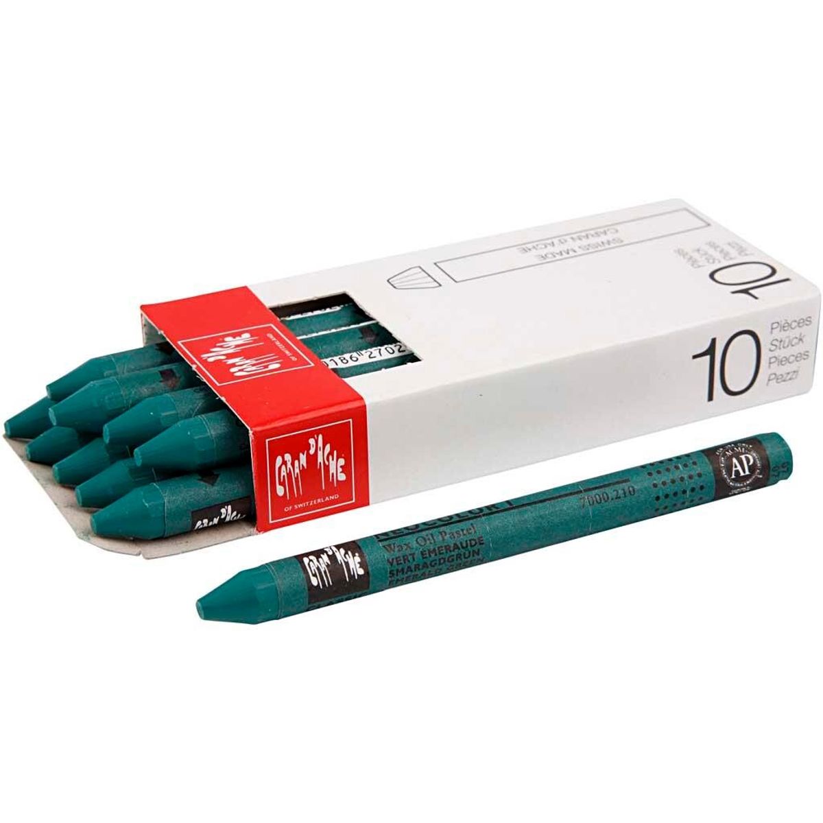 Caran d'Ache Neocolor 1 - Emerald Green 210, 10 stk.