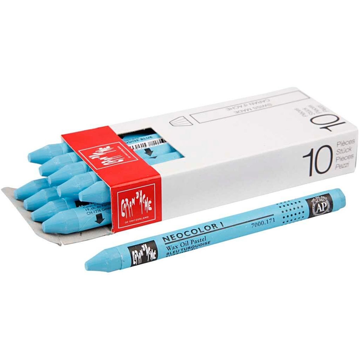 Caran d'Ache Neocolor 1 - Turquoise 171, 10 stk.