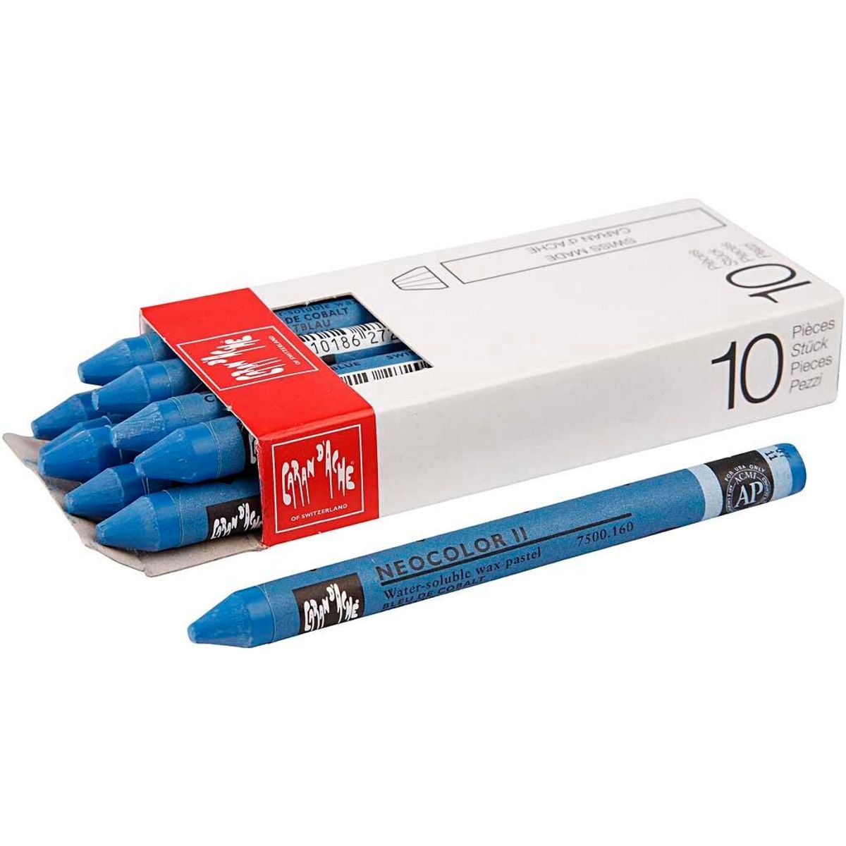 Caran d'Ache Neocolor 2 - Cobalt Blue 160, 10 stk.