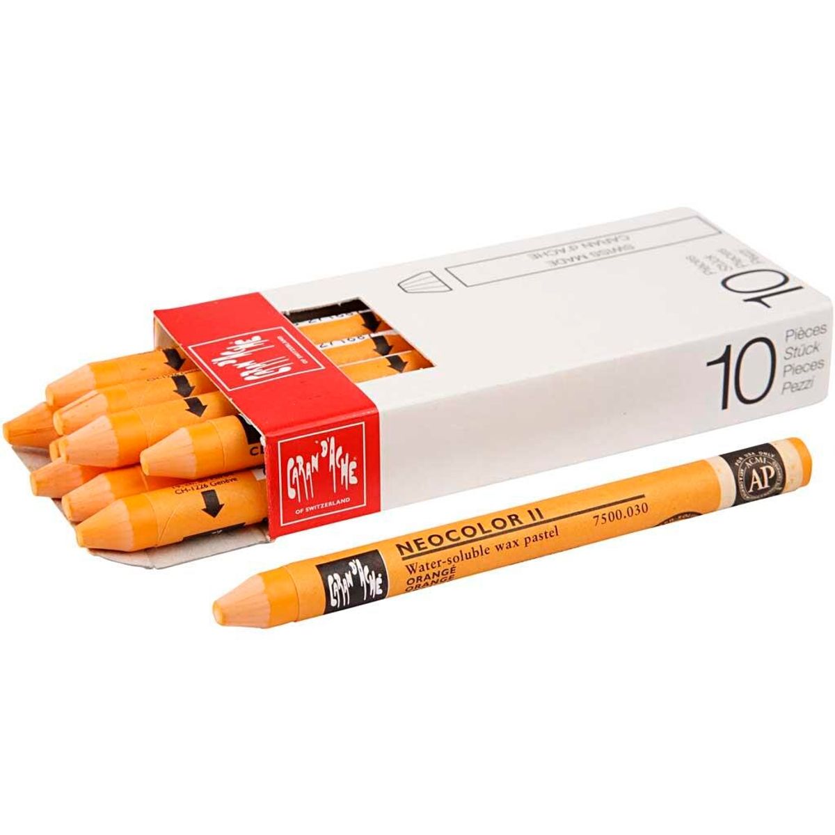 Caran d'Ache Neocolor 2 - Orange 030, 10 stk.