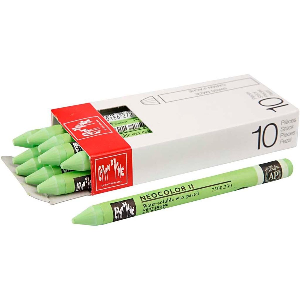 Caran d'Ache Neocolor 2 - Yellow Green 230, 10 stk.