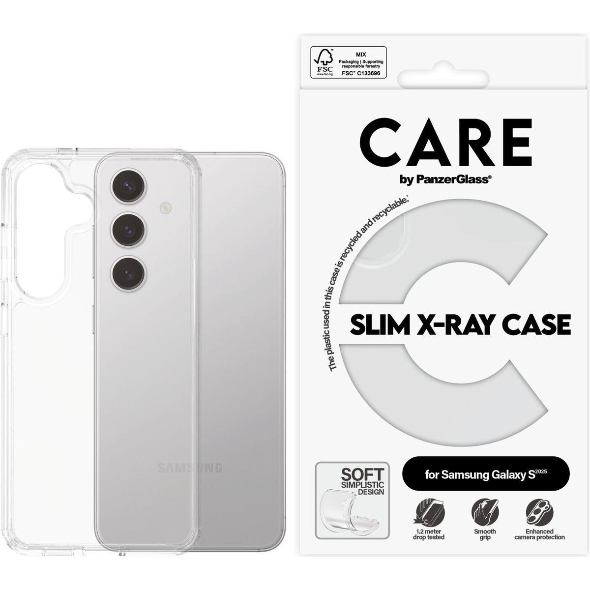 Care By Panzerglass Fashionable Case Transparent X-ray Soft Basic Samsung Galaxy S 2025