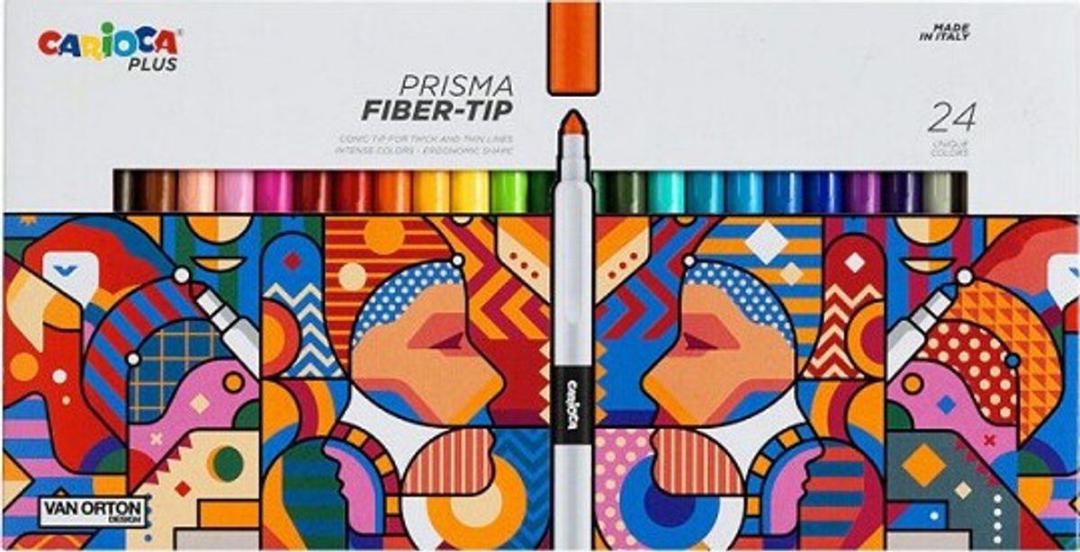 Carioca Plus - Tusser - Prisma Fiber Tip - 24 Farver