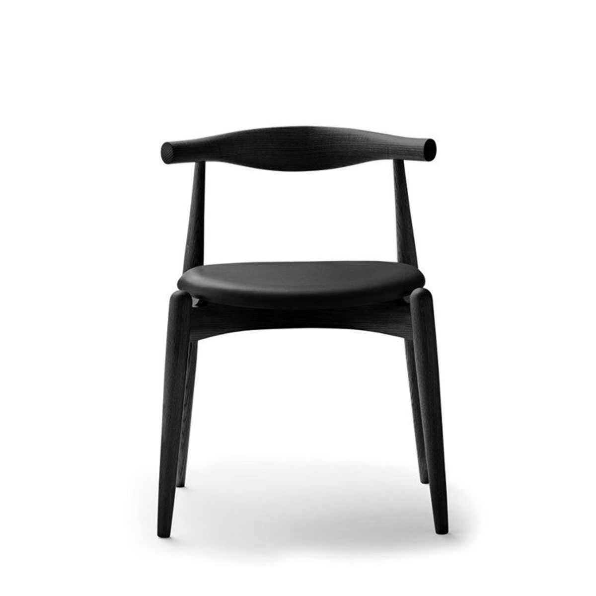 Carl Hansen & Søn CH20 Elbow Spisebordsstol Læder Sortmalet Eg Thor 301 (Sort)