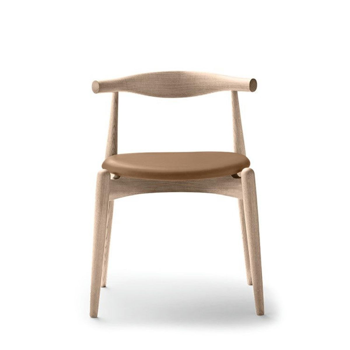 Carl Hansen & Søn CH20 Elbow Spisebordsstol Læder Sæbebehandlet Eg Thor 325 (Lysebrun)