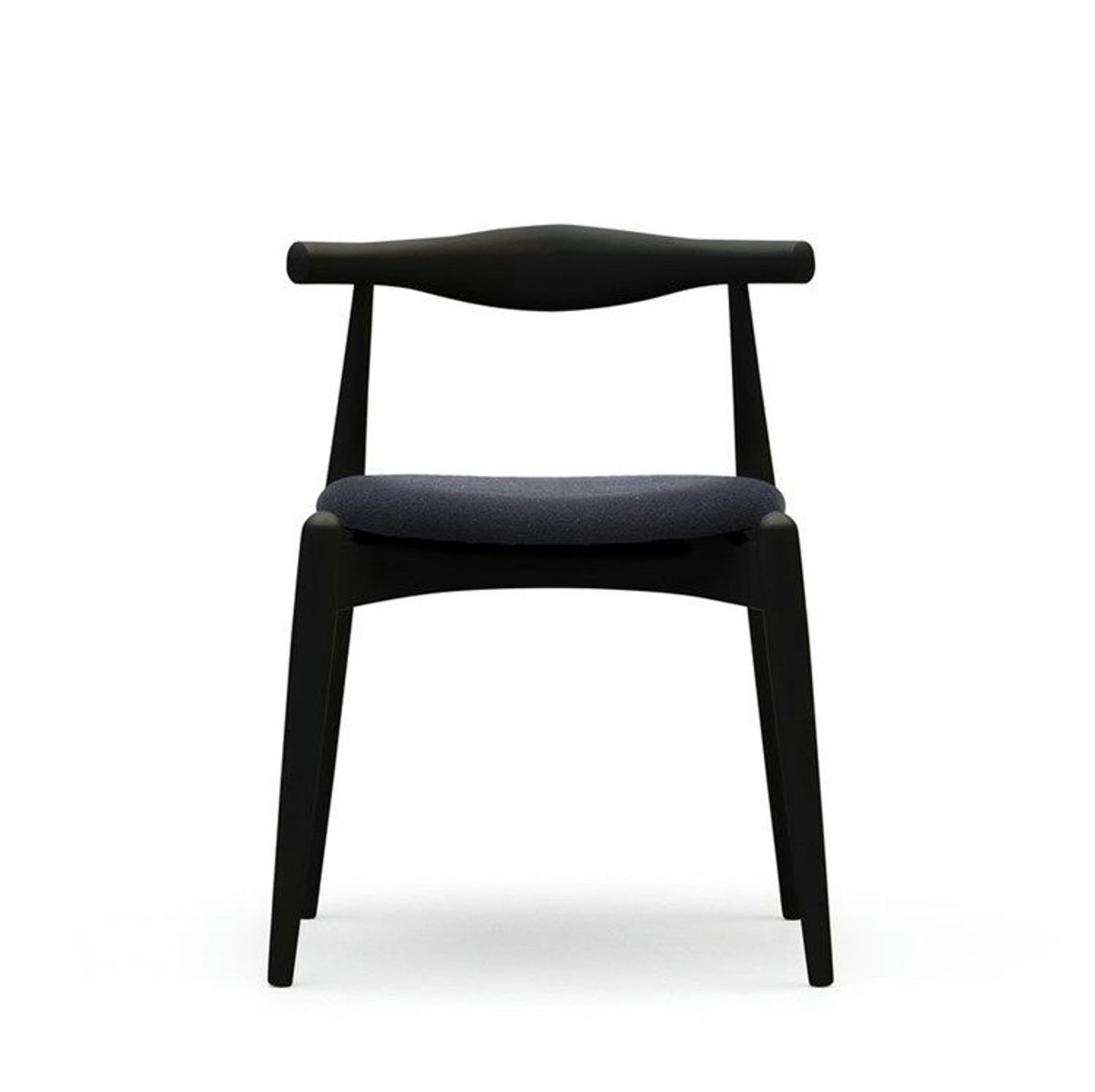 Carl Hansen & Søn CH20 Elbow Spisebordsstol Stof Fiord 191 (Sort)