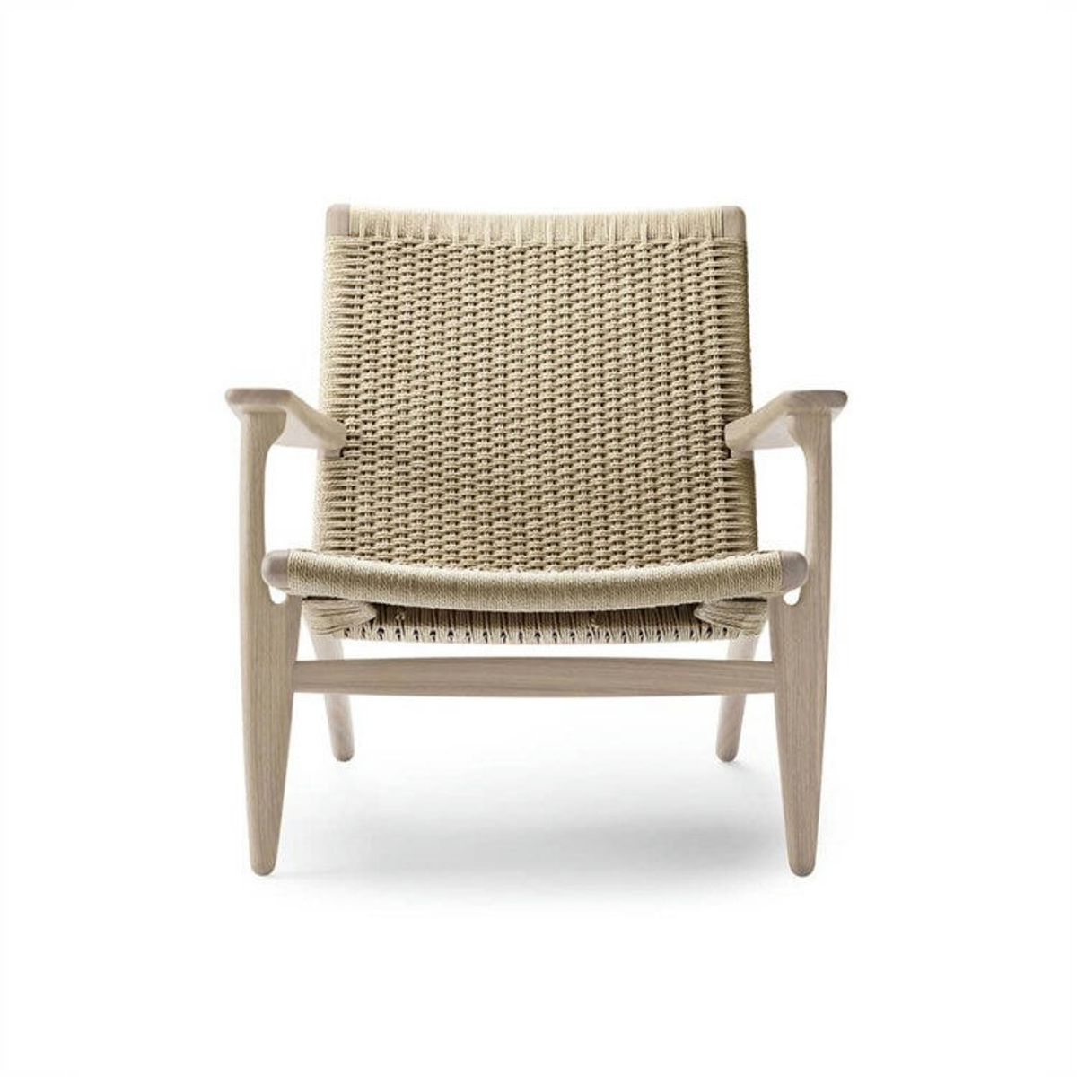 Carl Hansen & Søn CH25 Wegner Loungestol Sæbebehandlet Eg/Naturflet