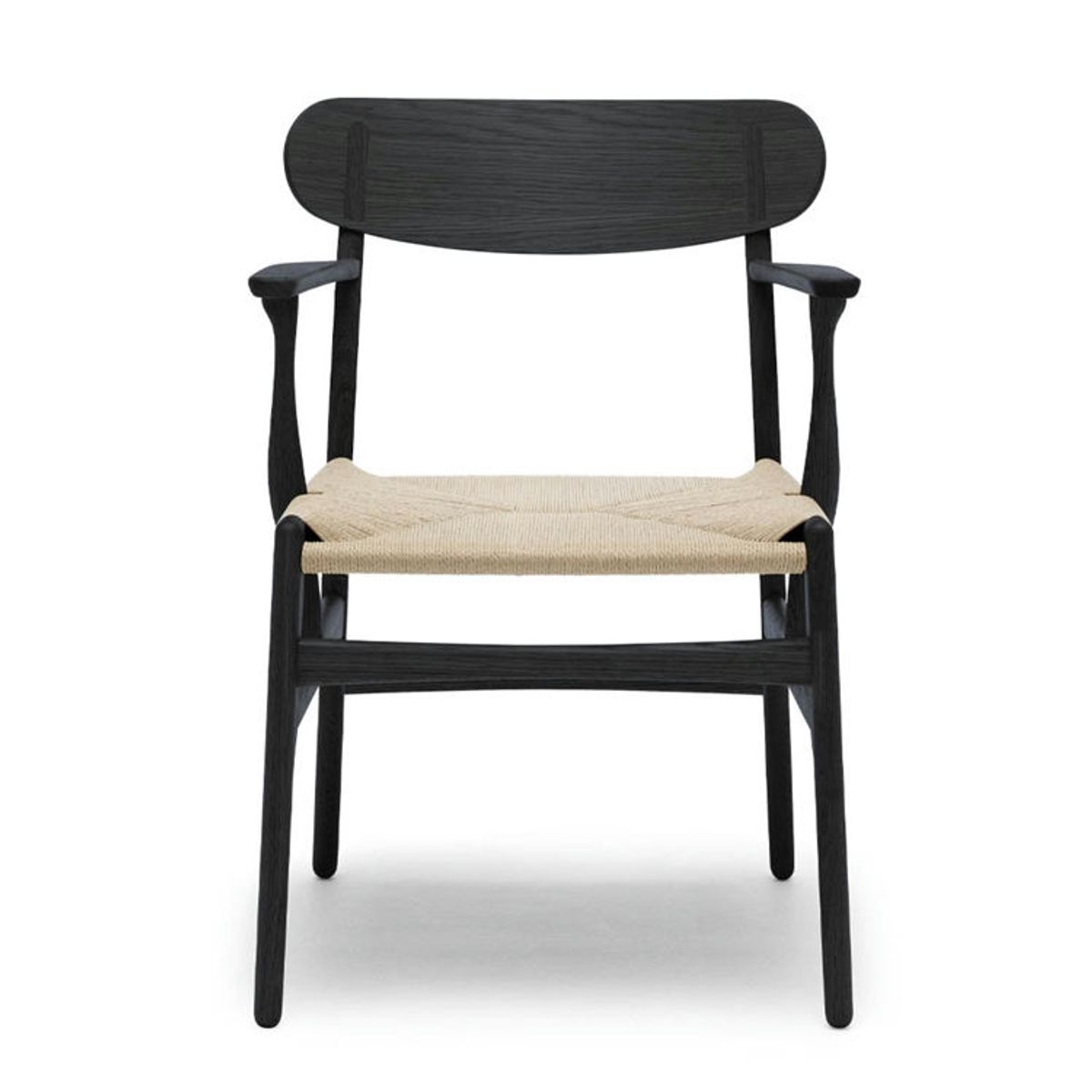 Carl Hansen & Søn CH26 Spisebordsstol Sort Eg/Naturflet