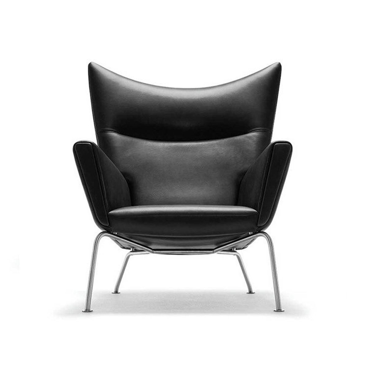 Carl Hansen & Søn CH445 Wegner Wing Chair - Sort Læder