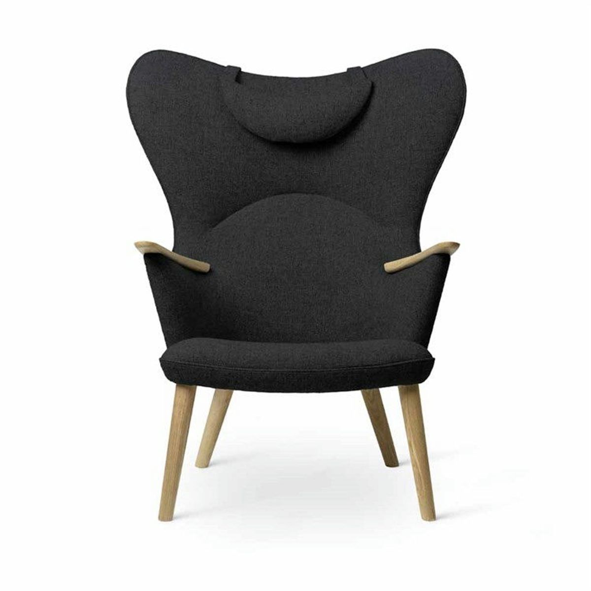 Carl Hansen & Søn CH78 Mama Bear Loungestol Olieret Egetræ Fiord 191 (Sort)