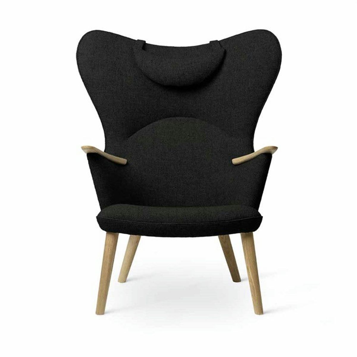 Carl Hansen & Søn CH78 Mama Bear Loungestol Olieret Egetræ Fiord 991 (Mørkegrøn)