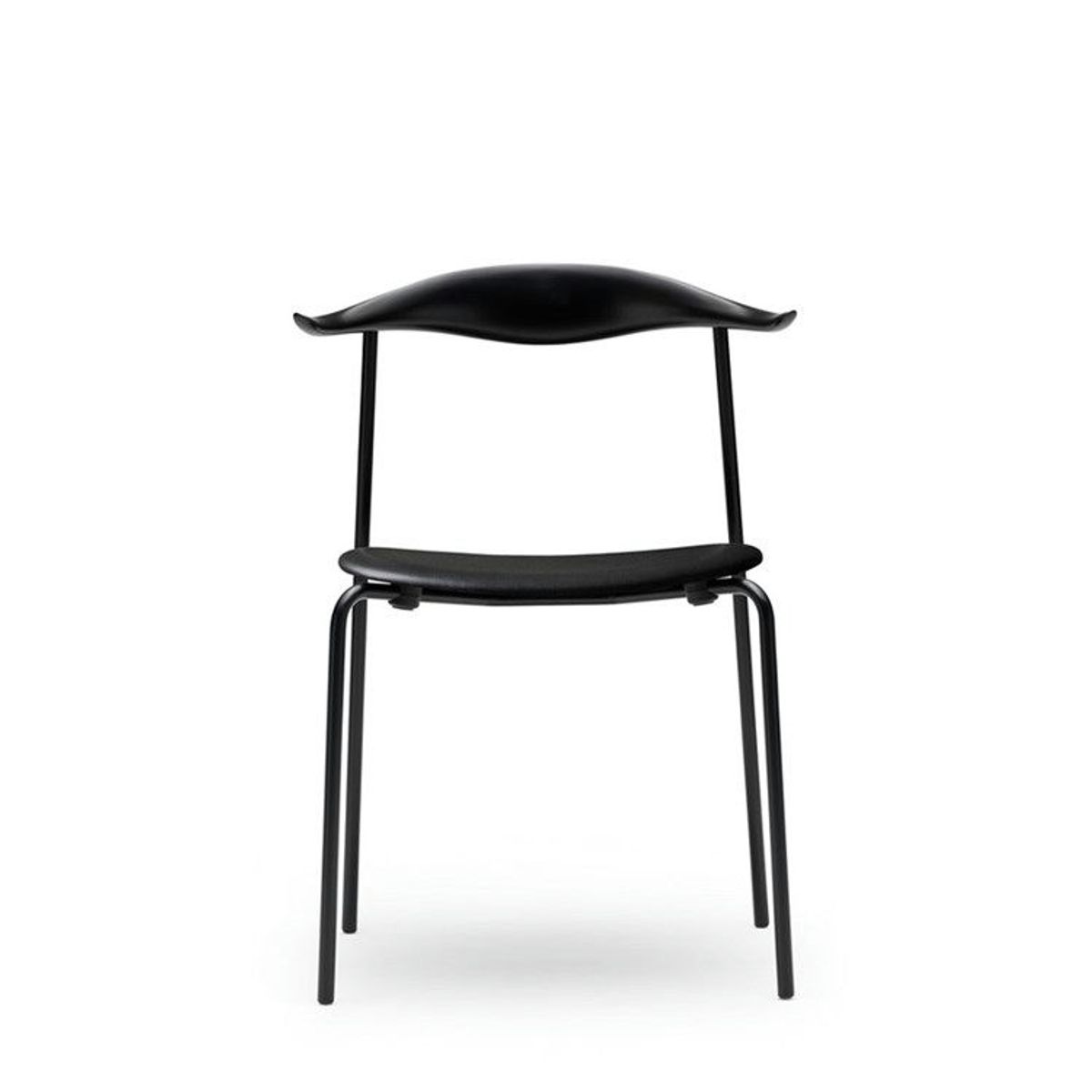 Carl Hansen & Søn CH88P Spisebordsstol Læder Sort Eg/Sort (Thor 301) Black Powder Coated Steel