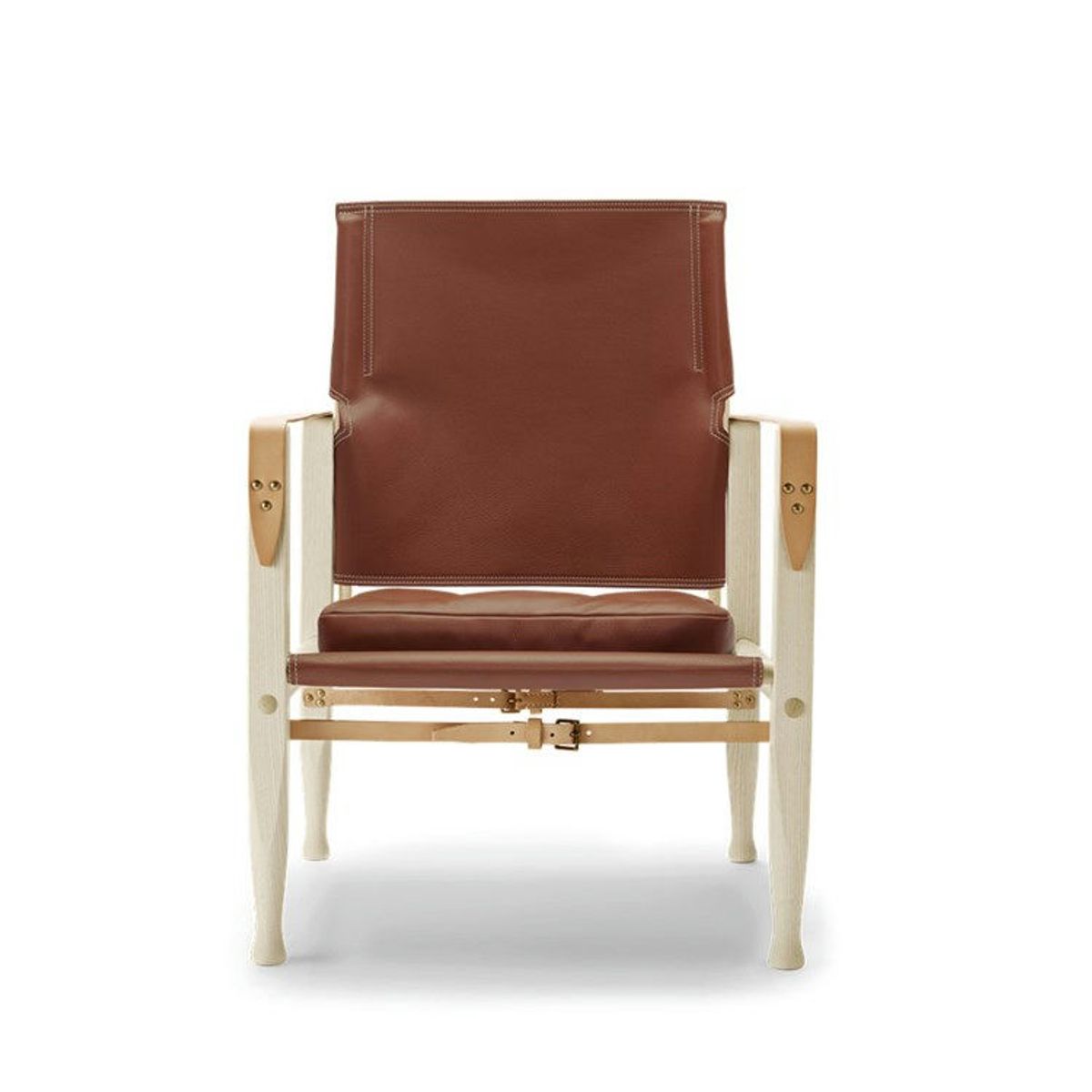 Carl Hansen & Søn KK47000 Safari Stol Hvidolieret Ask Thor 307 (Cognac)