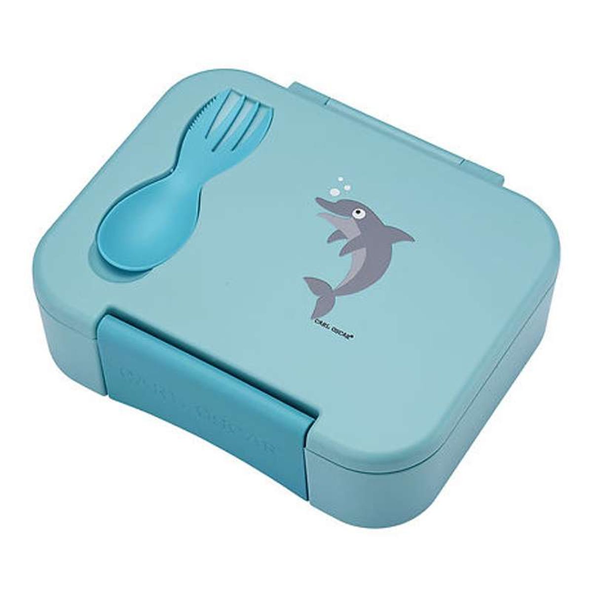 Carl Oscar BentoBOXâ¢ Madkasse m. CUTElery - Kids - Delfin (Lys Blå)