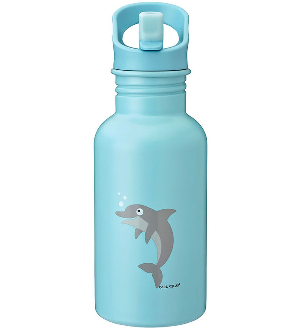 Carl Oscar Drikkeflaske - Steelish - 500 ml - Blå m. Delfin