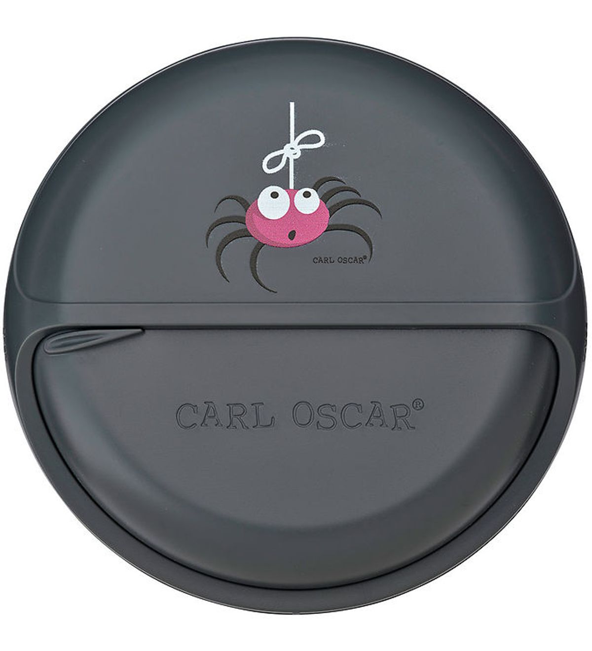 Carl Oscar Snackboks - MiniDisc - 12 cm - Grå m. Edderkop