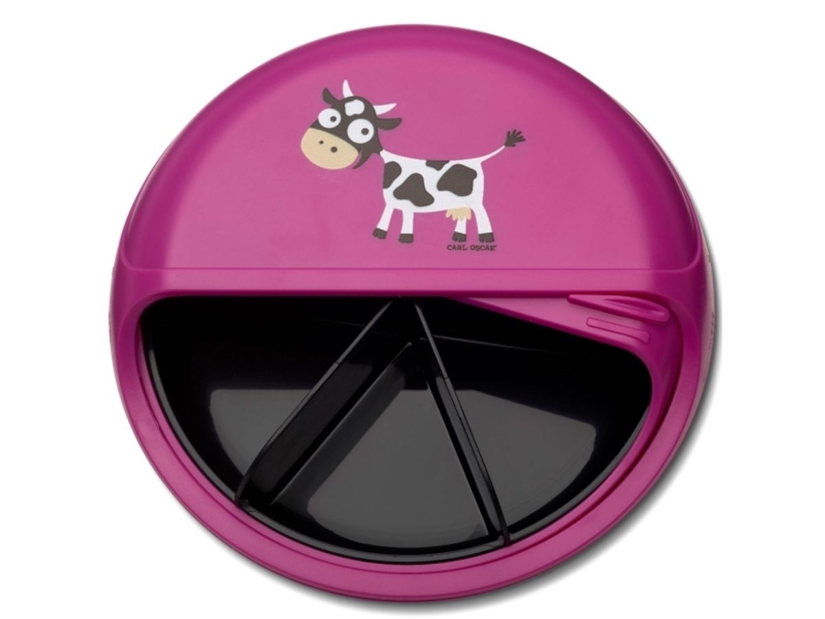 Carl Oscar Snackbox - Bentodisc - 18 Cm - Purple / Cerise Cow