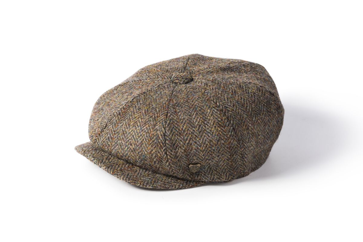 Carloway Harris Tweed Bakerboy Hat - brun - 58 cm