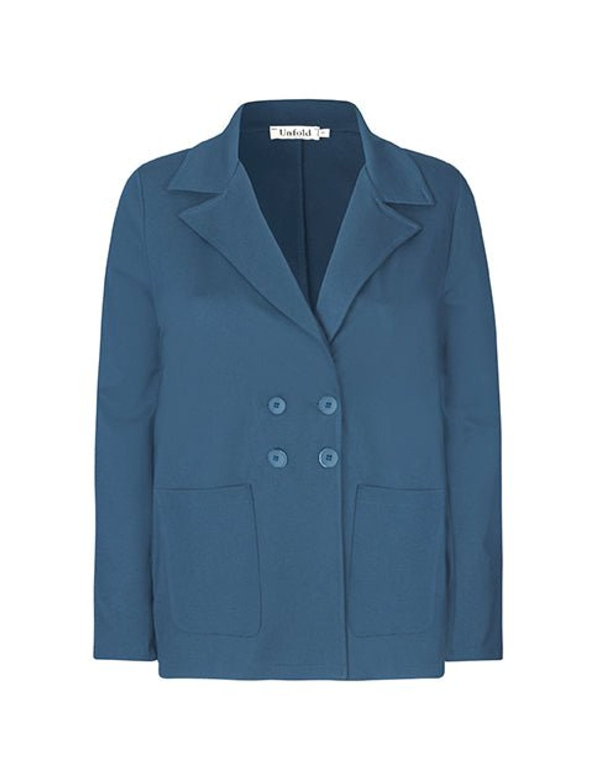 Carmen blazer i gråblå jersey - M/42-44