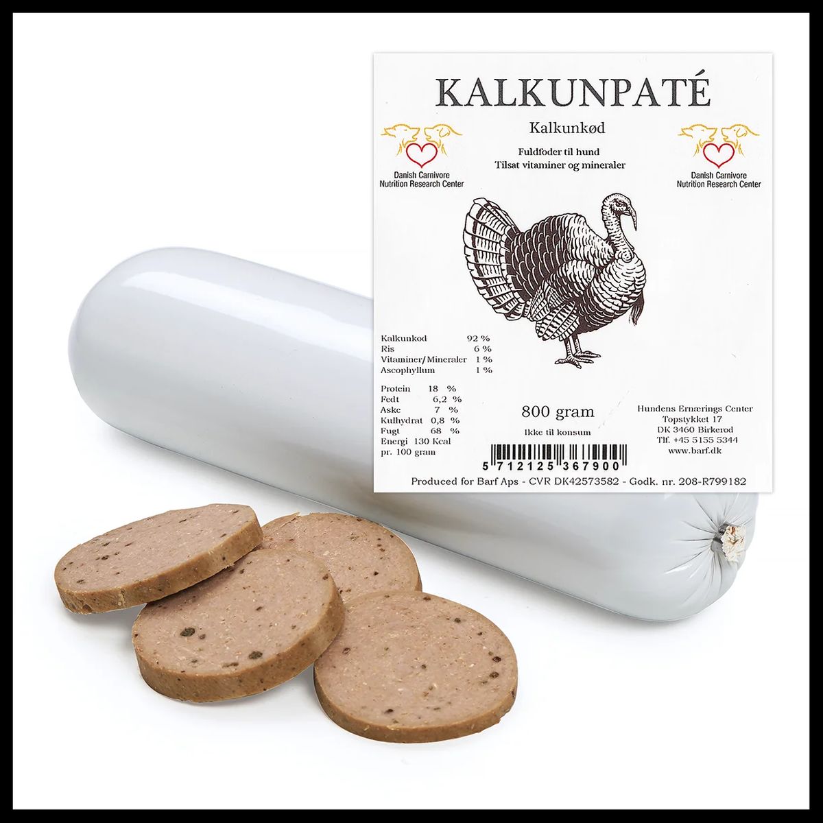 Carnitreats Carnitreats Kalkun paté 800g Tilsat VitaminerHundefoder