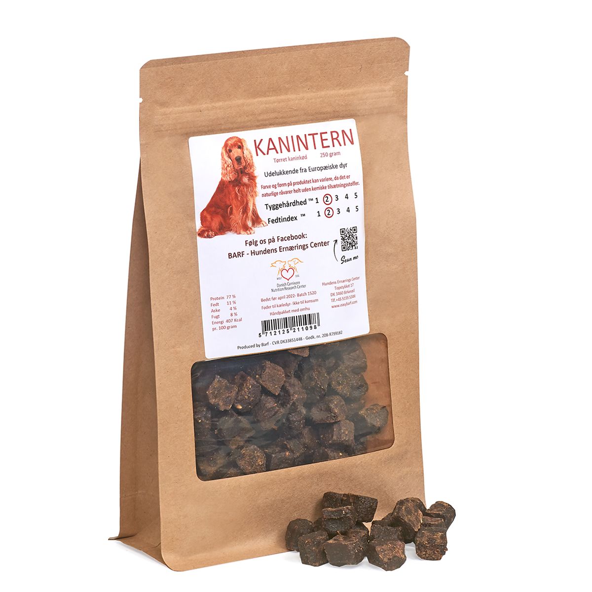 Carnitreats Carnitreats Kanin tern 250g, naturlig hundesnackHundegodbidder