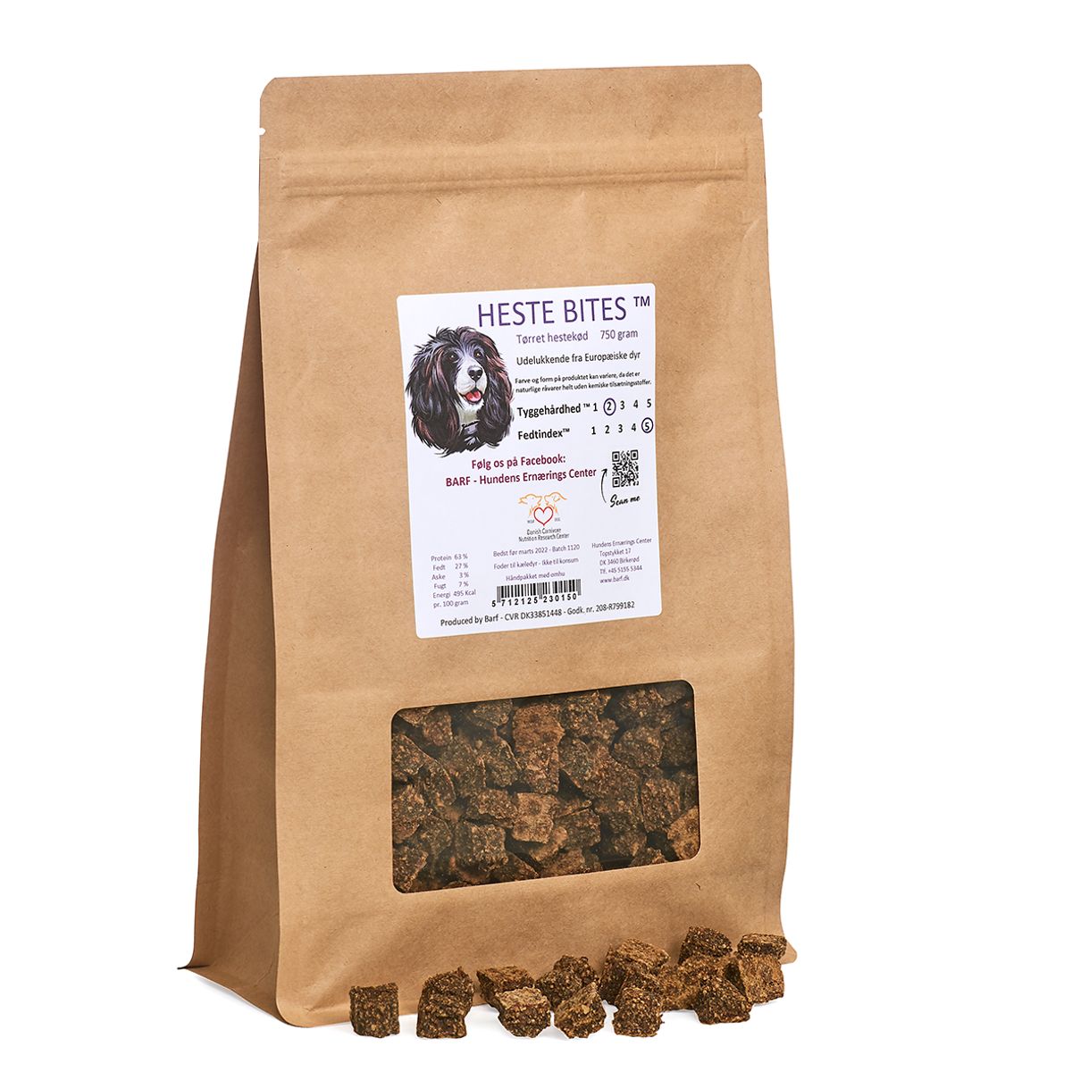 Carnitreats Heste bites 250g, naturlig hundesnack