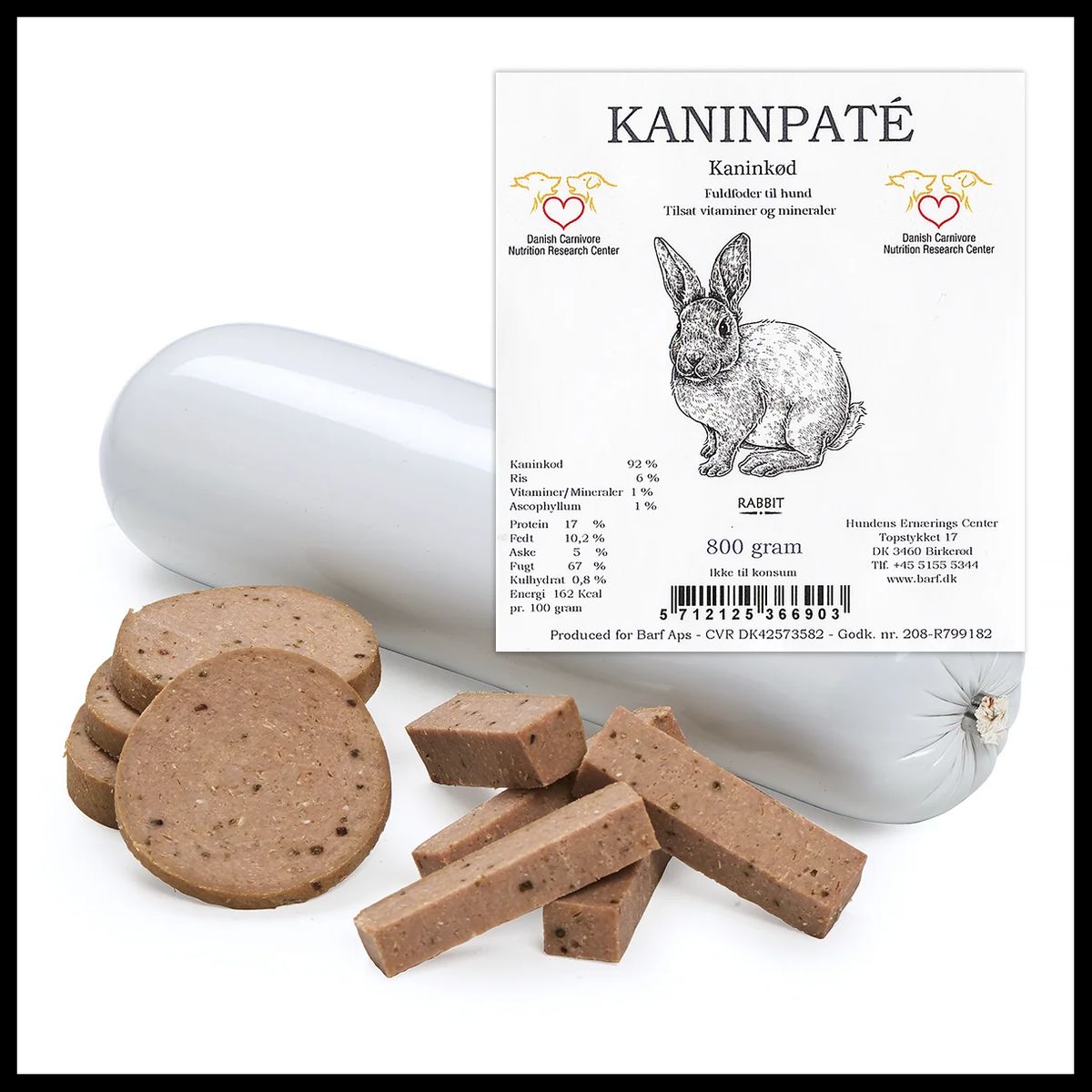 Carnitreats Kanin Pate 800g Tilsat Vitaminer