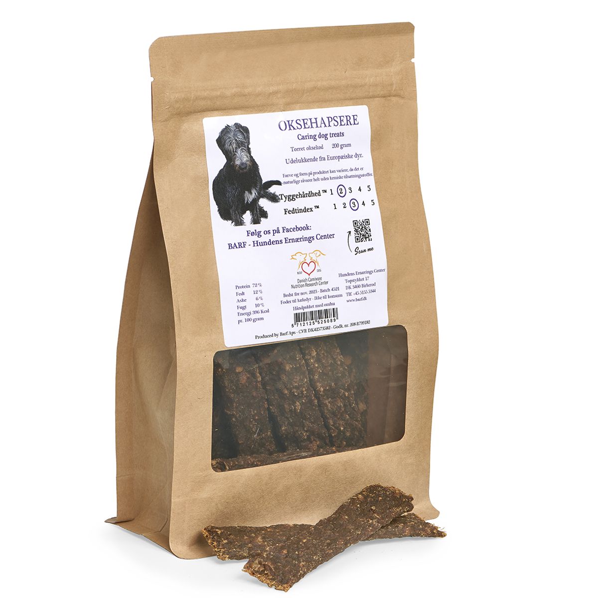 Carnitreats Okse hapsere 200g, naturlig hundesnack