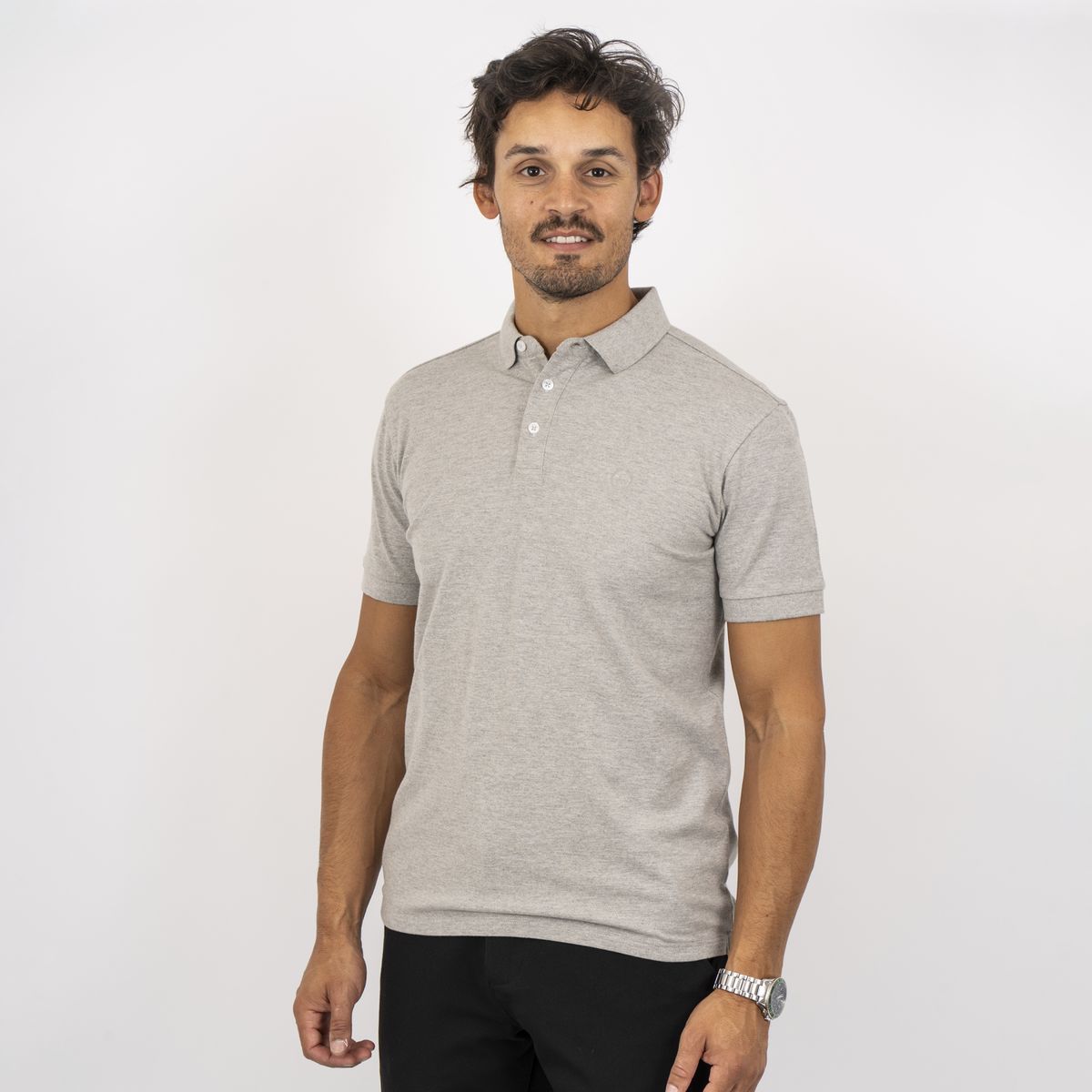 Carnét Mathieu Herre Polo - Grey Melange - 2XL