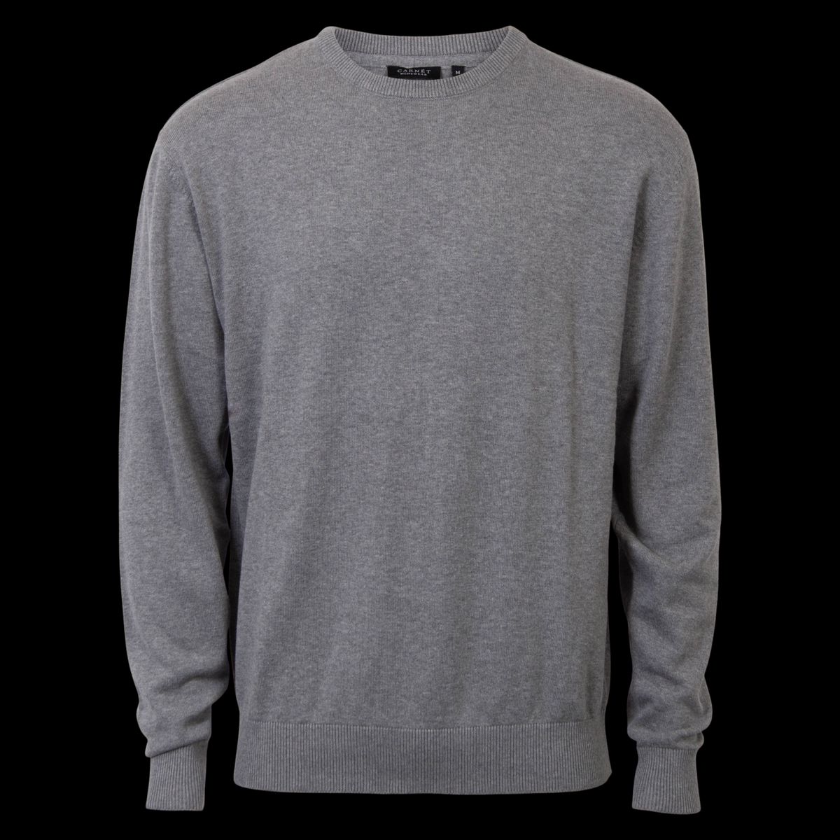 Carnét Stone Herre Striktrøje - Grey Mix - 3XL