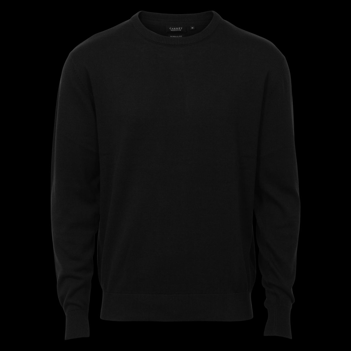 Carnét Stone Herre Striktrøje - Jet Black - 3XL