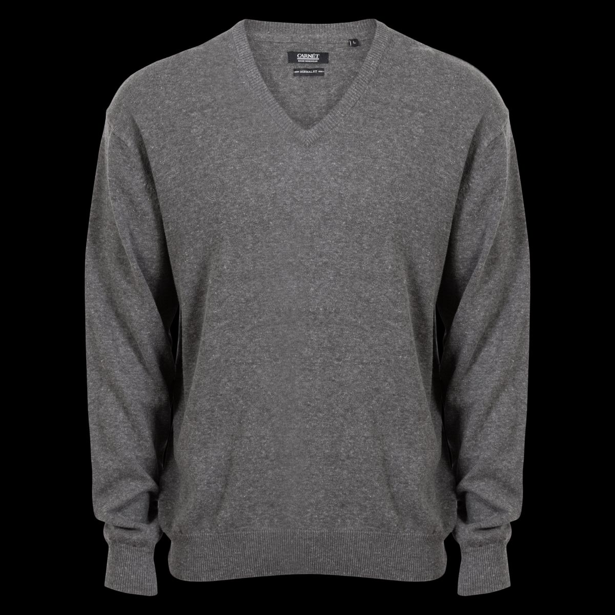 Carnét Stone Herre Striktrøje - M. Grey - 3XL