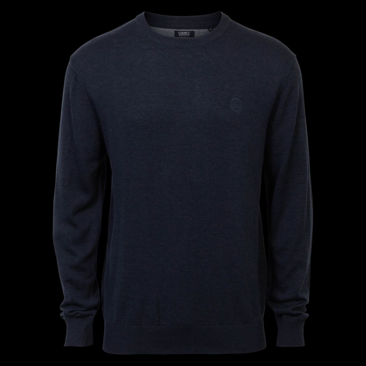 Carnét Stone Herre Striktrøje - Medium Dark Blue - XL